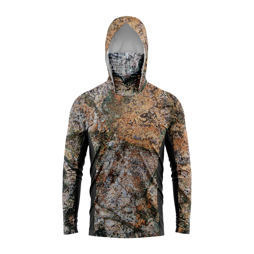 เสื้อฮู้ดตกปลาสำหรับผู้ชาย ลาย - Fishing Mask Sun Protection บทวิจารณ์และราคา