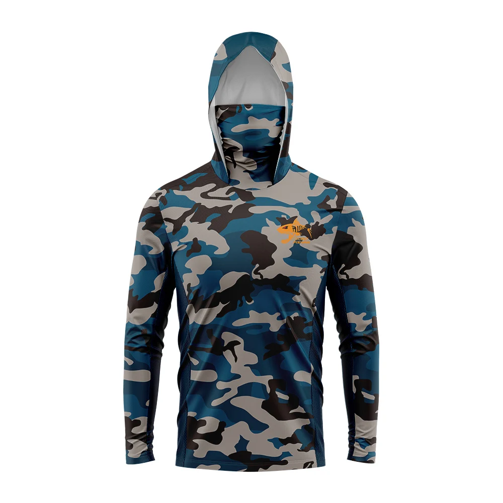 เสื้อฮู้ดตกปลาสำหรับผู้ชาย ลาย - Fishing Mask Sun Protection บทวิจารณ์และราคา