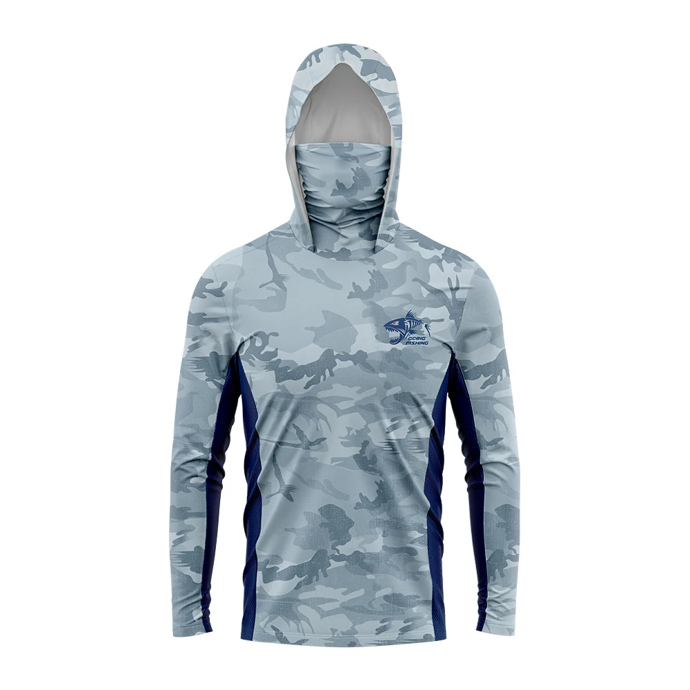 เสื้อฮู้ดตกปลาสำหรับผู้ชาย ลาย - Fishing Mask Sun Protection บทวิจารณ์และราคา