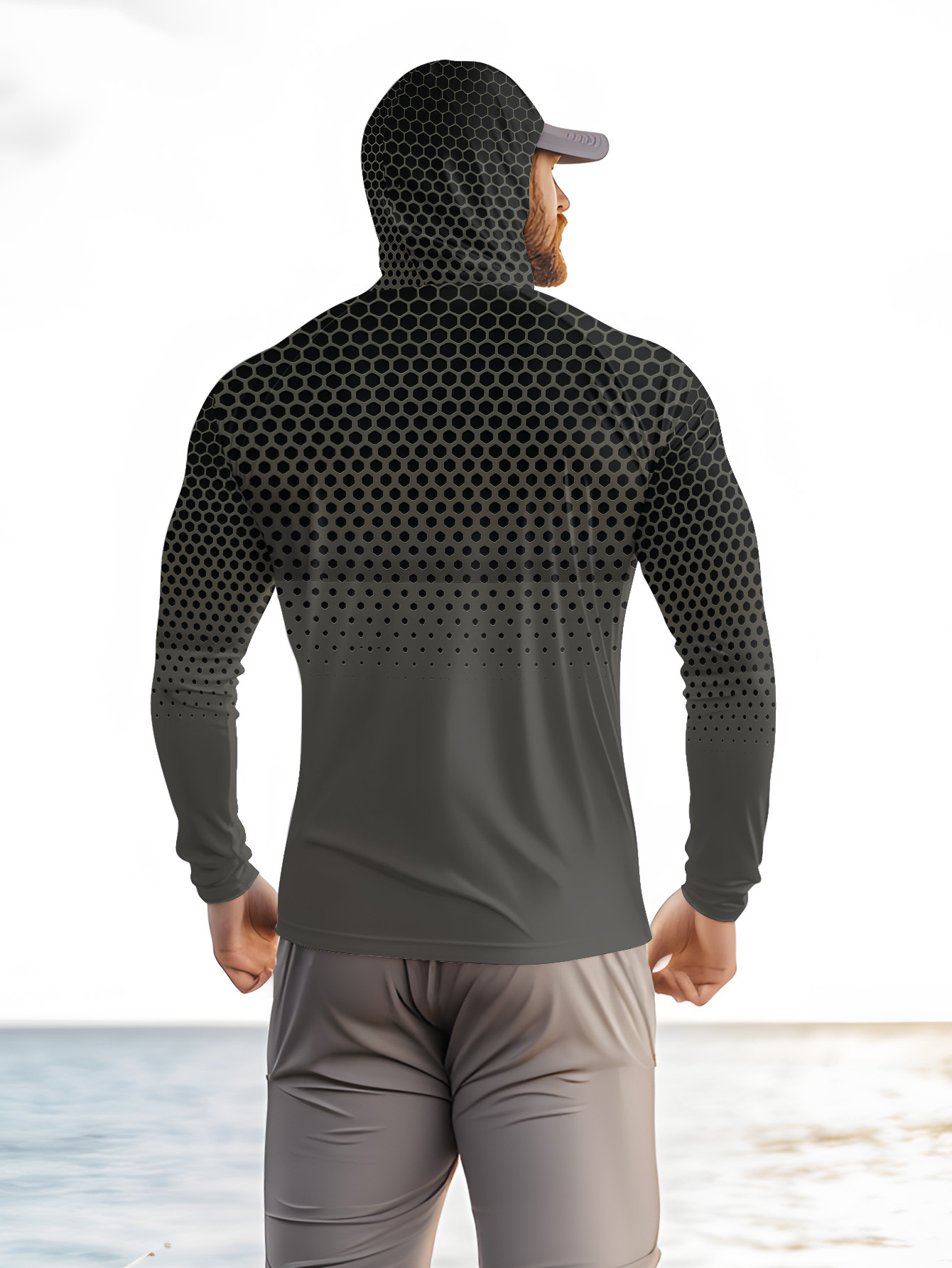 เสื้อฮู้ดตกปลาสำหรับผู้ชาย ใส่ - Fishing Mask Sun Protection บทวิจารณ์และราคา