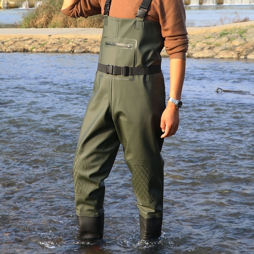 ชุดตกปลา PVC ที่สะดวกสบาย พร้อ - Fishing Pants Waterproof บทวิจารณ์และราคา