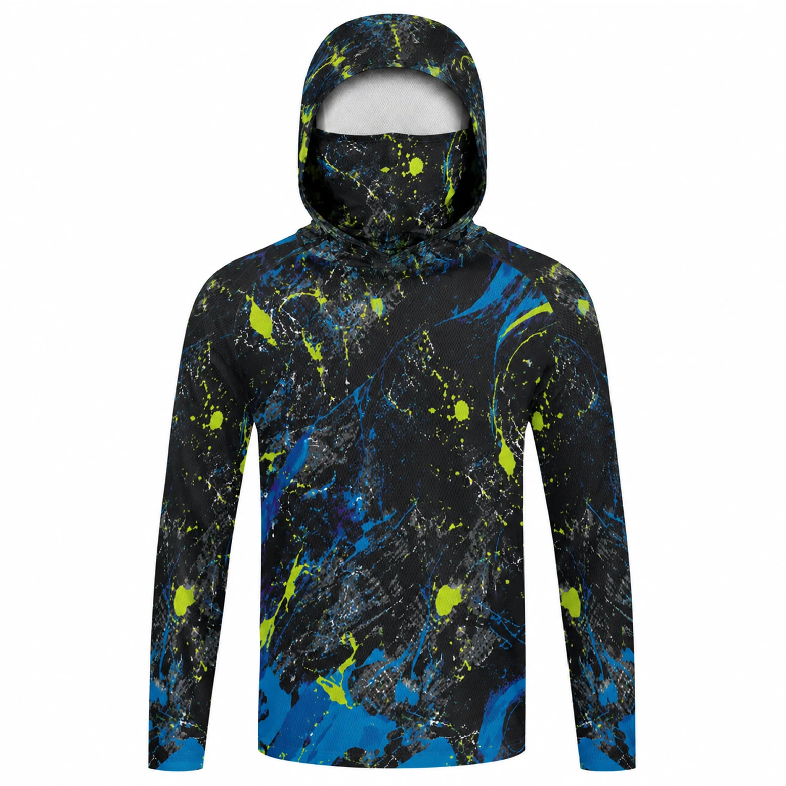เสื้อตกปลาแขนยาวมีฮู้ดสำหรับผู - Fishing Mask Sun Protection บทวิจารณ์และราคา