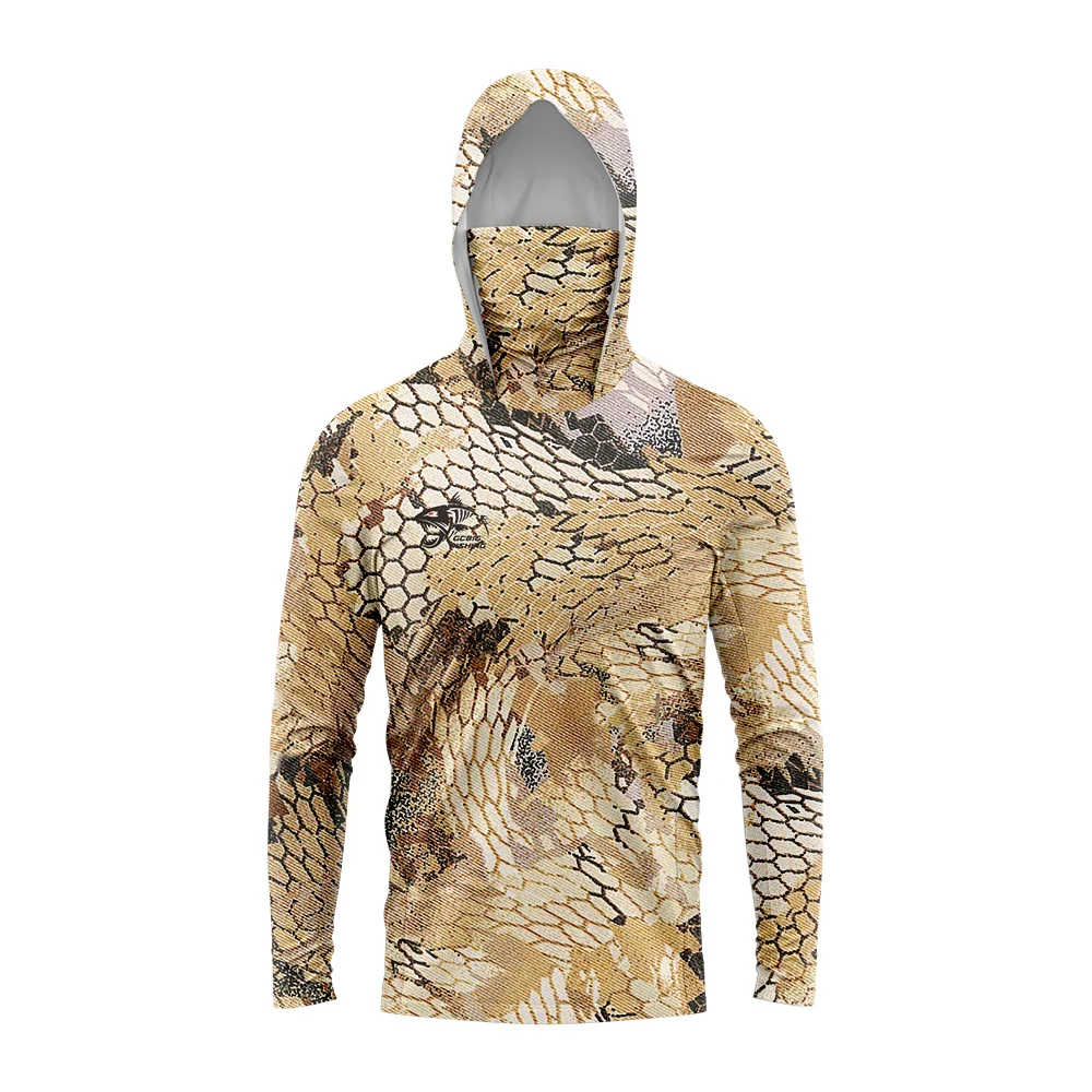 เสื้อตกปลา 3D ลายพราง ลายงู สำ - Fishing Mask Sun Protection บทวิจารณ์และราคา