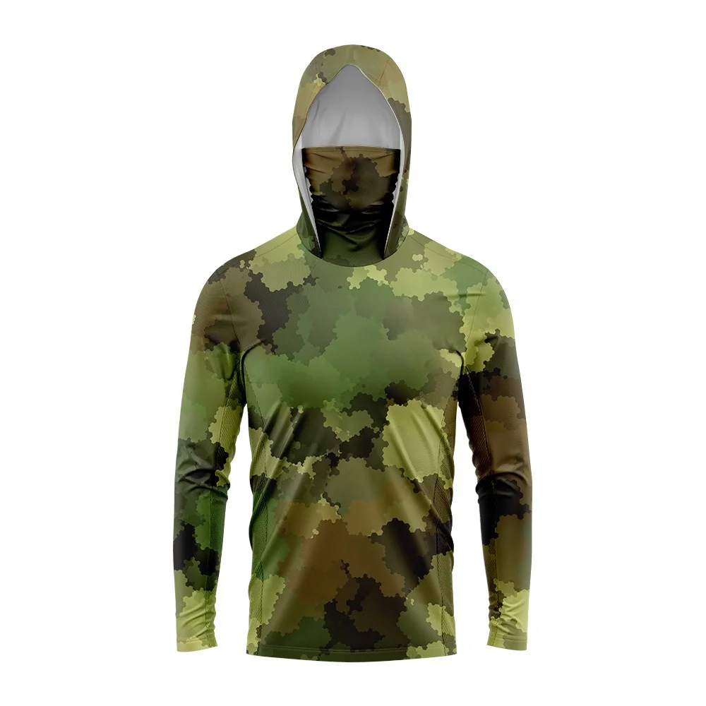 เสื้อตกปลา 3D ลายพราง ลายงู สำ - Fishing Mask Sun Protection บทวิจารณ์และราคา