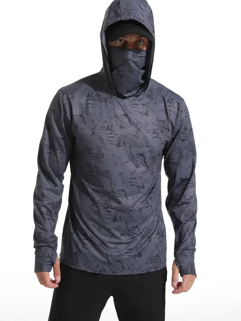 เสื้อตกปลาแบบมีฮู้ดสำหรับผู้ชา - Fishing Mask Sun Protection บทวิจารณ์และราคา