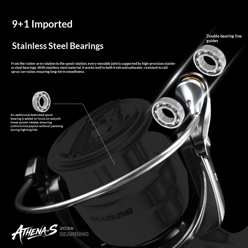 เบียร์คิง เอเธน่า-เอส รอกสปินน - Kastking Reel Zephyr บทวิจารณ์และราคา