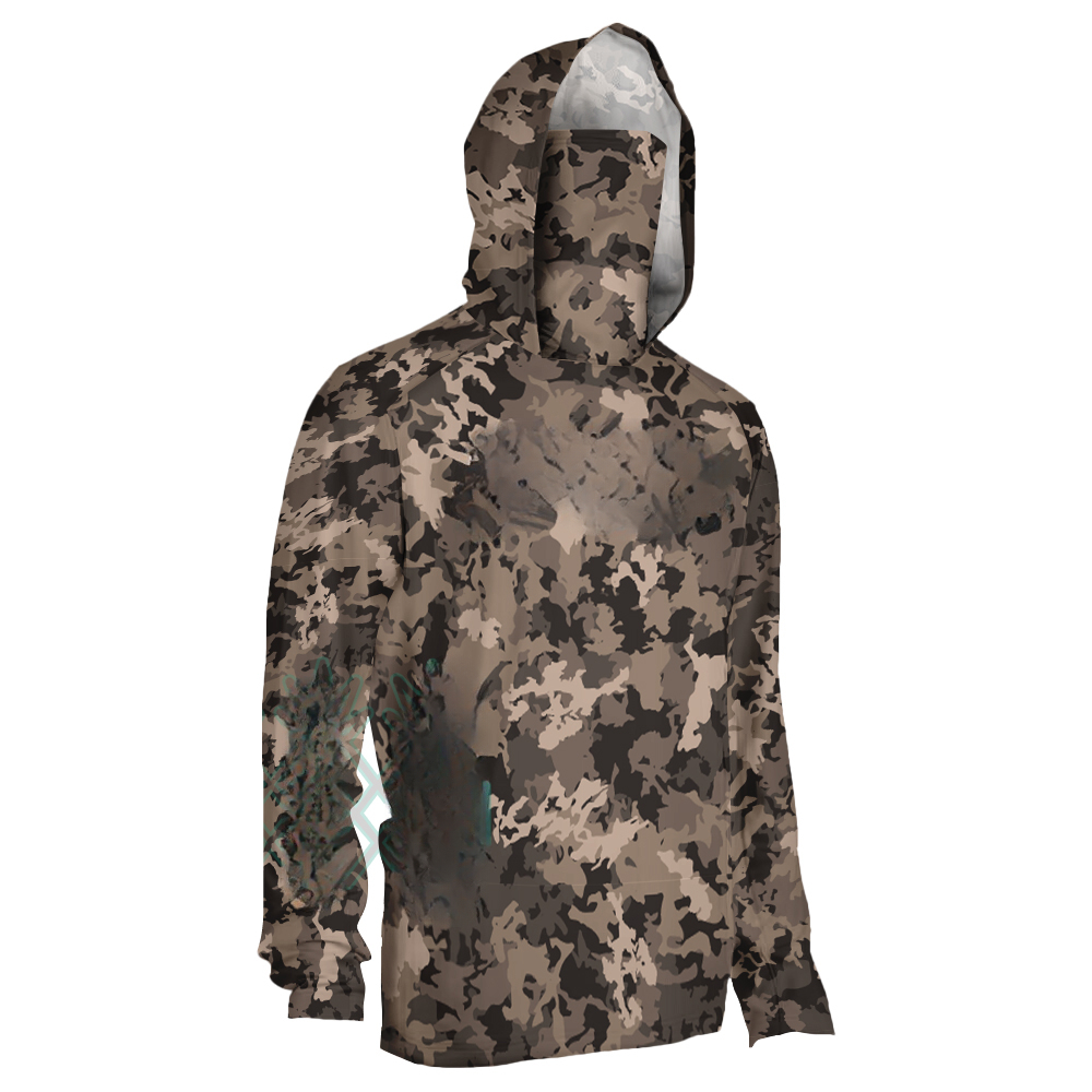 เสื้อฮู้ดตกปลาลายพรางป่าสีเขีย - Fishing Mask Sun Protection บทวิจารณ์และราคา