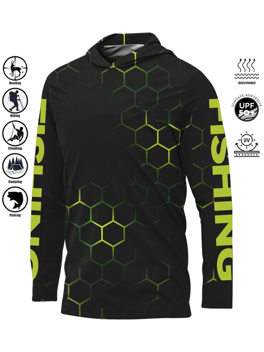 เสื้อตกปลา MALFC Hood Fishing  - Fishing Shirt Uv Protection บทวิจารณ์และราคา